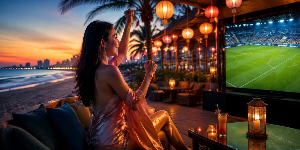 Không khí cá cược thể thao buổi tối tại Đà Nẵng với đèn lồng đặc trưng